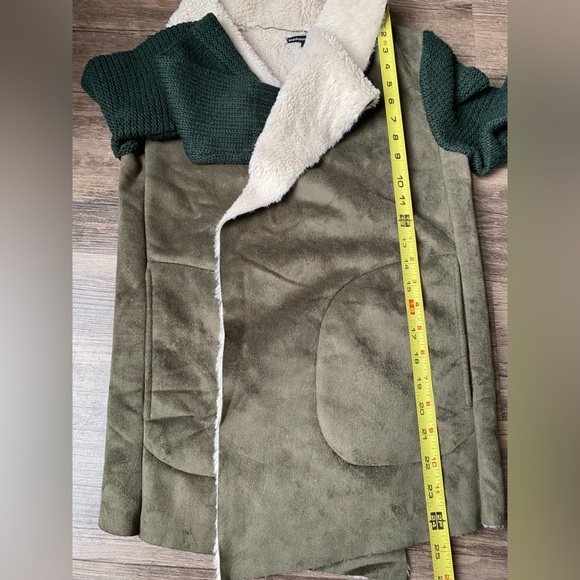 Madison & Lola Women's Green Fleece Cardigan Size M - Picture 3 of 7